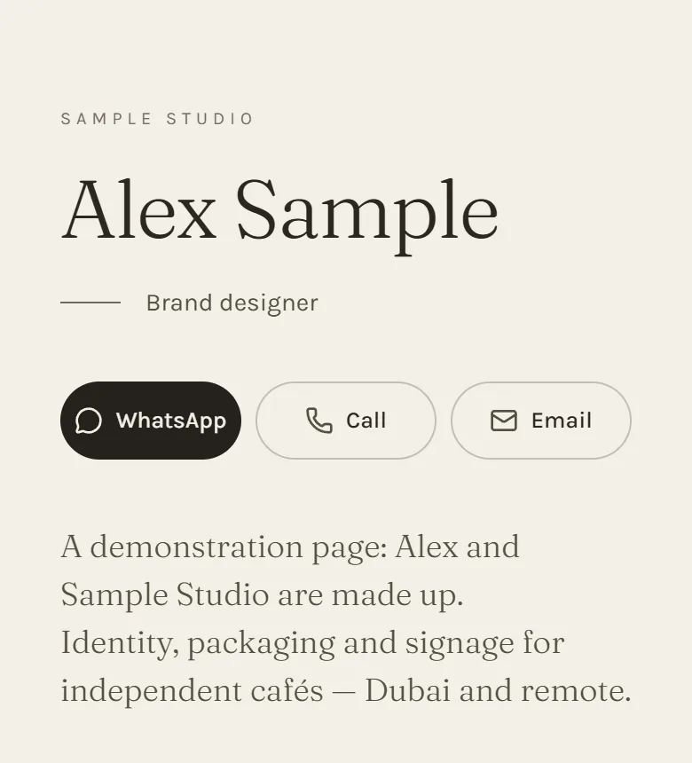 The example page in Atelier